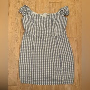 Abercrombie coquette dainty cottagecore dress size L gingham milkmaid